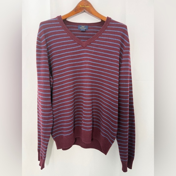 BROOKS BROTHERS 346 extra fine merino wool v neck SWEATER - Picture 1 of 8